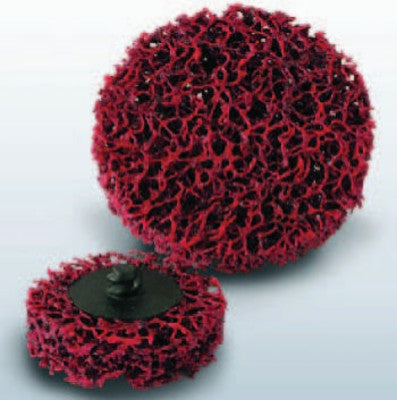 CGW Abrasives EZ Strip Wheels, Non-Woven, Roll On, 2 in, 16,000 rpm, Silicon Carbide, Red, 59060