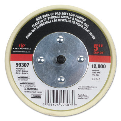 Carborundum LOW PROFILE - SOFT 5" GRIP-ON BACK-UP PAD 12000, 05539599307