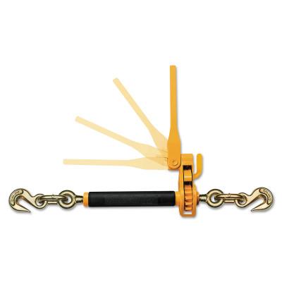 Peerless® Industrial Group QuikBinder Plus Ratchet Load Binders, 1/2 in, 3/8 in Chain, 12,000 lb, 6 in Lift, YW, H5125-0858