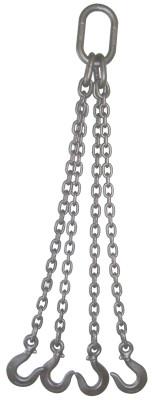 ACCO Chain 3/8" FOUR LEG CHAIN SLING OBLONG SLING HOOKS 5', 384OS5