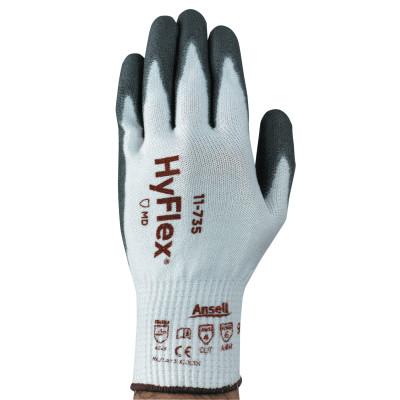 Ansell HyFlex® 11-751 Cut-Resistant Gloves, Size 10, Black, Polyurethane Palm Coated, 11-751-10