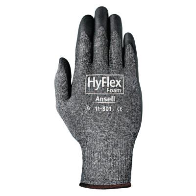 Ansell HyFlex Foam Gray Gloves, 10, Black/Gray, 103385