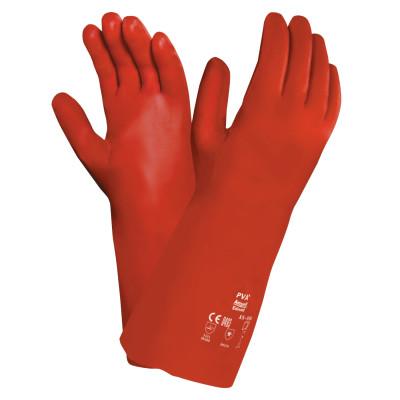 Ansell Polyvinyl Alcohol Gloves, Size 10, Red, 103662