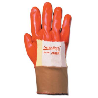 Ansell Nitrasafe Foam Gloves, 10, Orange, 103683