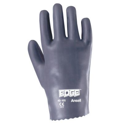 Ansell Edge Nitrile Gloves, Slip-On Cuff, Interlock Cotton, Size 9, Gray, 103724
