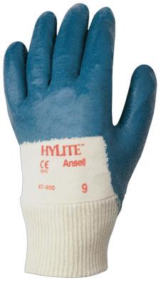 Ansell HyLite Palm Coated Gloves, 8.5, Blue, 103453