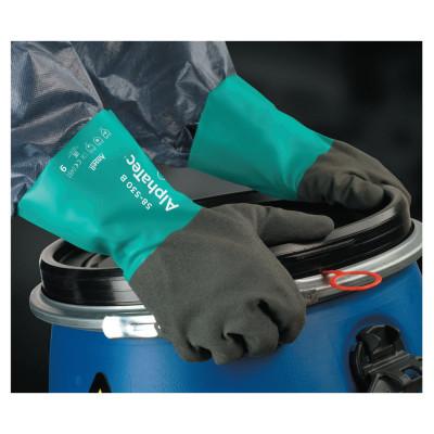 Ansell AlphaTec Gloves, 9, Black/Teal, 12 in, 58-530B-090