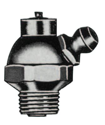 Alemite® Hydraulic Shut-Off Fittings, Elbow - 60°, 1 in, Male/Male, 1/8 in (PTF), 1940-B