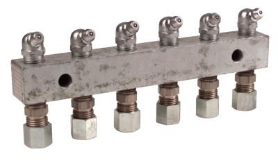 Alemite® Header Blocks, 5 3/4 in, 1/8 in (NPTF) inlet, 6136