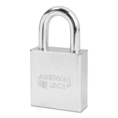 American Lock® Steel Padlocks (Square Bodied), 1/4 in Diam., 1 1/8 in Long, A5200