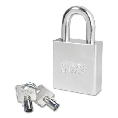American Lock® Steel Padlocks (Square Body w/Tubular Cylinder), 3/8 in Diam., 1 1/8 in Long, A7260