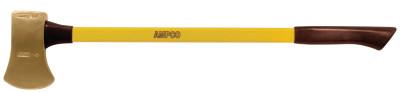 Ampco Safety Tools Flat Head Axes, 6 lb Head, 5 in Cut, Fiberglass Handle, A-5FG