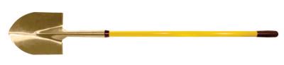 Ampco Safety Tools Round Point Shovels, 11 1/4 X 9 Blade, Fiberglass Straight Handle, S-81FG