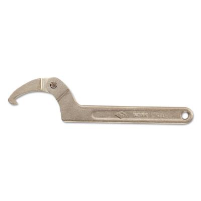 Ampco Safety Tools Adjustable Hook Wrenches, 4 3/4 in Opening, Hook, 11 in, WP-6-ST