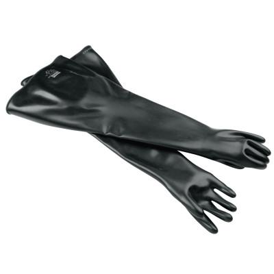 Honeywell Neoprene Glovebox Gauntlet Gloves, Black, Smooth, Size 11 1/2, 8N3032/11H