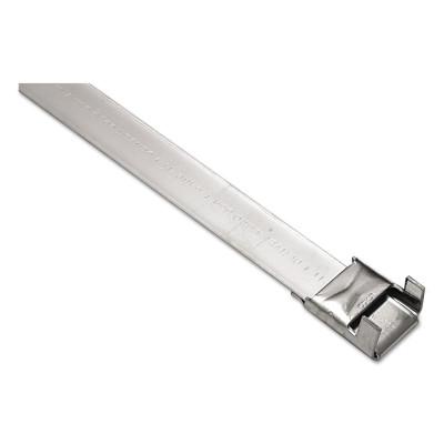 Band-It?? BAND-FAST?? with Clip, 3-1/2 in dia, 3/8 in W x 16 in L, Stainless Steel 201, L22199