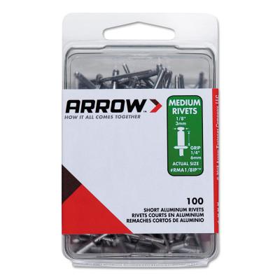 Arrow Fastener Aluminum Rivets, 1/4 x 1/8, Medium, RMA1/8IP