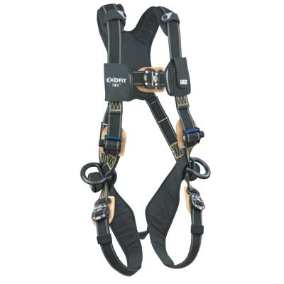 Capital Safety ExoFit NEX Arc Flash Harness w/PVC Coated Aluminum D-Rings, Back&Side D-Rings, S, 70007411336