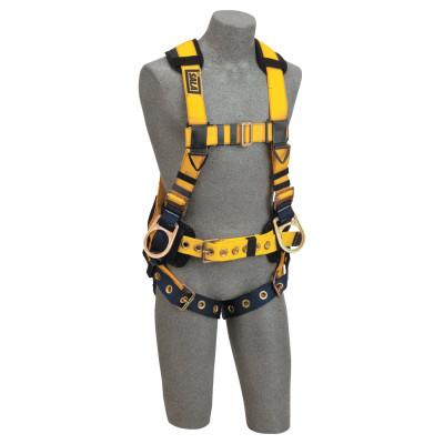 3M™ Delta Iron Worker's Harness with Tongue Buckle Leg Straps, Back&Side D-Rings, S, 1106403