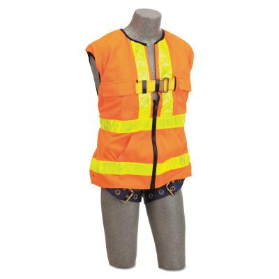 3M™ Delta Vest Hi-Vis Reflective Workvest Harness, Tongue Buckle, Orange, XXL, 1107409