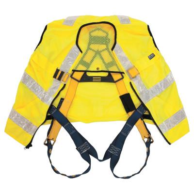3M™ Delta Vest Hi-Vis Reflective Workvest Harness, Tongue Buckle, Yellow, Universal, 1107420