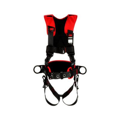 3M™ Protecta® Construction Style Positioning Harness, Comfort, D-Rings, Leg Buckles, SLR Adaptor, X-Lg, Pass-Through Chest Conn, 1161207