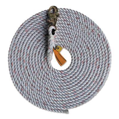 3M™ Rope Lifelines with Snap Hooks, 150 ft, Self-Locking Snap Hook, 310 lb, 1202879
