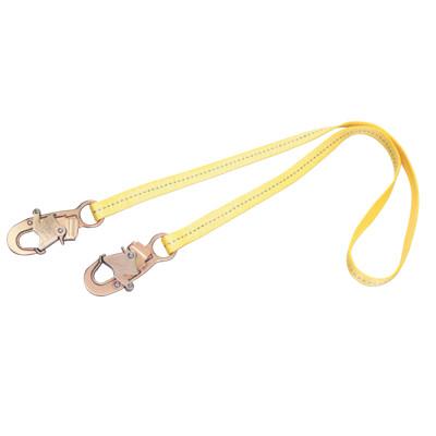 3M™ Web Adjustable Positioning Lanyard, 2ft, Snap Hook Connection, 310lb Cap, Yellow, 1231102