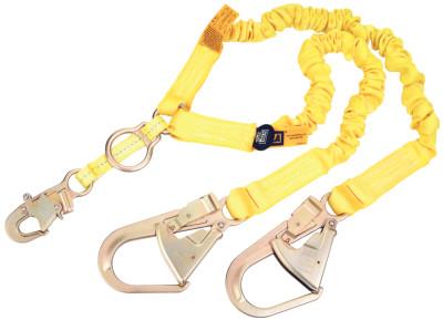 3M™ ShockWave2 100% Shock Absorbing Lanyard, 6 ft, D-Ring, Self-Locking Snap, 2 Legs, 1244456