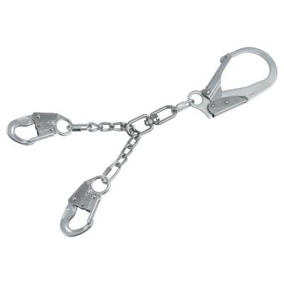 Capital Safety PRO Chain Rebar/Positioning Lanyards, 24 in, Self-Locking Snap Hook, 310 lb, 1350150