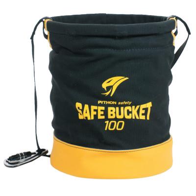 Capital Safety Python Safety Spill Control Bucket, Carabiner Connection, 100lb Cap,Black/Yellow, 70007439113