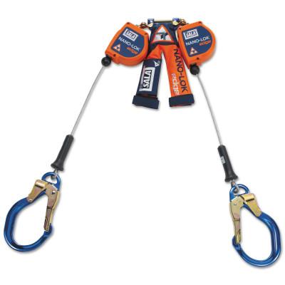 Capital Safety Nano-Lok Edge Twin-Leg Quick Connect Self-Retracting Cable Lifelines, 8 ft, 70007461885