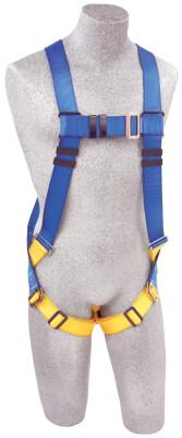 Capital Safety First Full Body Harnesses, Back D-Ring, Pass Thru Buckle Legs,Unvrsl,Blue/Yellow, AB17530