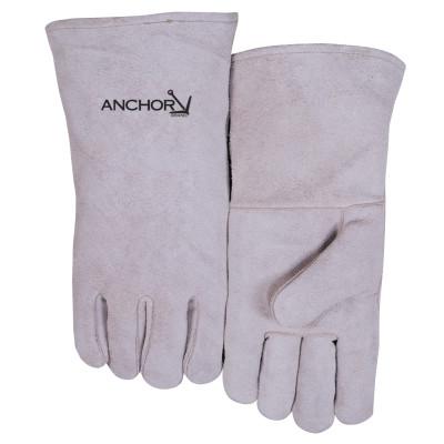 ORS Nasco Leather Welder's Gloves, Shoulder Split Cowhide, Large, Gray, 200GC