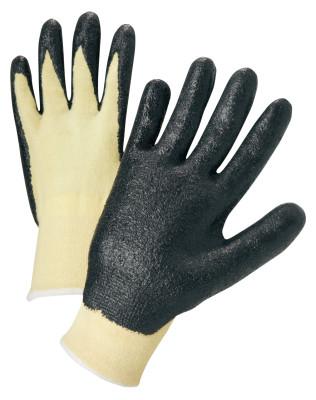 Anchor Products Nitrile Coated Kevlar Gloves, Large, Yellow/Black, 6010-L