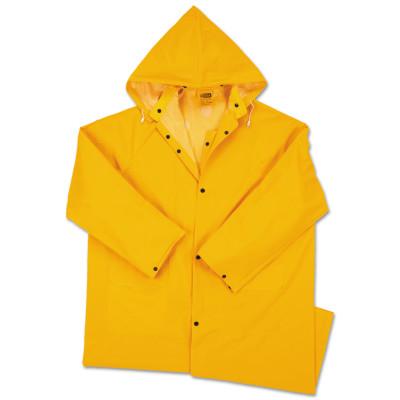 ORS Nasco Polyester Raincoat, 0.35 mm PVC/Polyester, Yellow, 48 in, Small, 9010-S