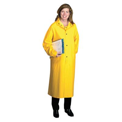 ORS Nasco 48 in Raincoat with Detachable Hood, 0.35 mm, PVC over Polyester, Yellow, X-Large, 9010-XL