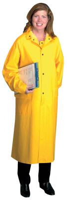 ORS Nasco 48 in Raincoat with Detachable Hood, 0.35 mm, PVC over Polyester, Yellow, 2X-Large, 9010-2XL