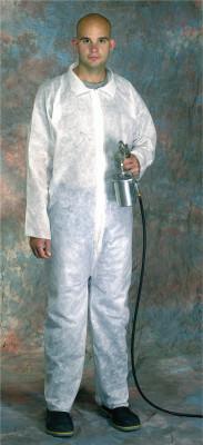 West Chester SBP Protective Coveralls, White, 5XL, w/Hood/Boots, Elastic Wrists/Ankles, Zip, 3509/XXXXXL
