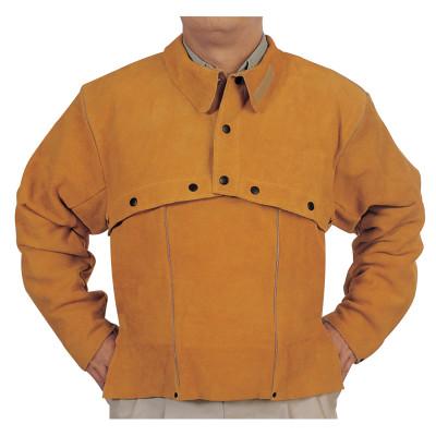 Best Welds Leather Cape Sleeves, Snaps Closure, X-Large, Golden Brown, Q-2-XL