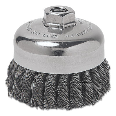 ORS Nasco Heavy-Duty Knot-Style Cup Brushes, 4 in Dia., 0.025 in Carbon Steel Wire, Bulk, BW-441-BULK