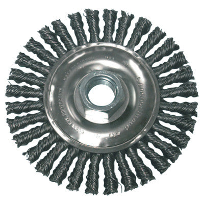 ORS Nasco Stringer Bead Wheel Brush, 4 in D x 4 in W, 0.02 in, Carbon Steel, 4S58