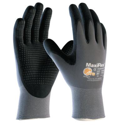 Protective Industrial Products, Inc. MaxiFlex Endurance Gloves, Small, Black/Gray, Palm, Finger and Knuckle Coated, 34-845/S