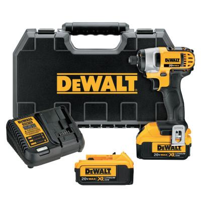DeWalt® Impact Driver Kits, 1/4 in, 3,250 rpm, 1,825 in lb, DCF888D2