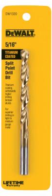 DeWalt® Titanium Split Point Drill Bits, 5/16 in, DW1320