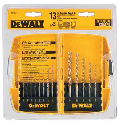 DeWalt® Titanium Split Point Drill Bit Sets, 13-Piece, DW1363