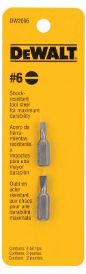 DeWalt® Screwdriver Bits, #6, 1 in, DW2006