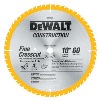 DeWalt® 10" 60T CARBIDE CIRCULAR, DW3106