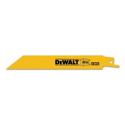 DeWalt® Metal Cutting Reciprocating Saw Blades, 12 in, 10/14 TPI, Straight Back, Bulk, DW4839B