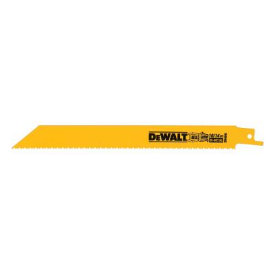 DeWalt® Bi-Metal Reciprocating Saw Blades, 9 in, 10/14 TPI, Straight Back, Wood, Bulk, DW4846B